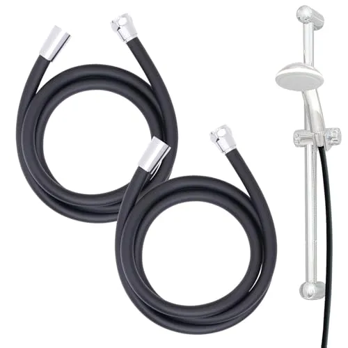 BadeStern Ersatzschlauch Duschen: 2er-Set flexible Silikon-Duschschläuche mit Verdrehschutz,1,5Meter, sc (Schlauch, Brauseschlauch, Dusche)