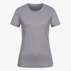 Tom Fyfe Merino Damen T-Shirt Rundhals Hellgrau XL