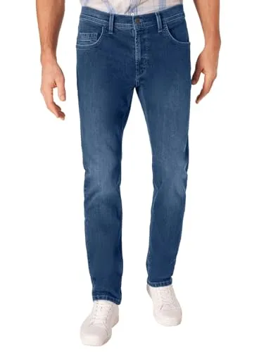 PIONEER AUTHENTIC JEANS Herren Freizeithose Rando | Männer Stoffhose | Regular Fit | Dark Blue Denim/Washed Washed | Dark Blue Used 6380 6812 | 35W - 30L