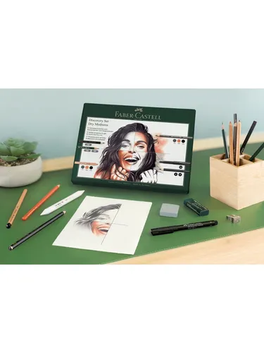FABER-CASTELL Künstler-Set Discovery 17-teilig - 17-teiliges Set mit hochwertigen Schreibutensilien, ideal für kreative Projekte und Künstler aller Levels.