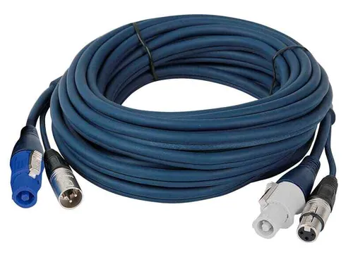 DAP-Audio FP17 Hybridkabel – powerCON & 3-poliger XLR - HiFi-Kabel, 2-in-1-Kombikabel für Audio und Strom, ideal für Lautsprecheranschlüsse an Mischpulte, flexibel und in verschiedenen Längen erhältlich.
