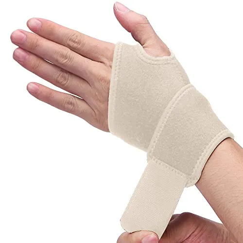 Waxden Handgelenkstütze für Sport und Alltag, Handgelenk-Kompressionsbandage zur Schmerzlinderung, Wrist Wrap für Damen und Herren, Einheitsgröße für linke oder rechte Hand, einzeln (Hautfarben)