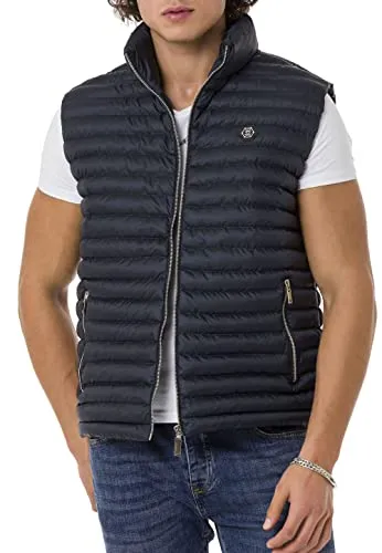 Redbridge Herren Weste Bubble Vest Navyblau XL - Herren-Weste mit Stehkragen, ideal für Frühling und Herbst. Hochwertige Verarbeitung für besten Tragekomfort und vielseitig kombinierbar.