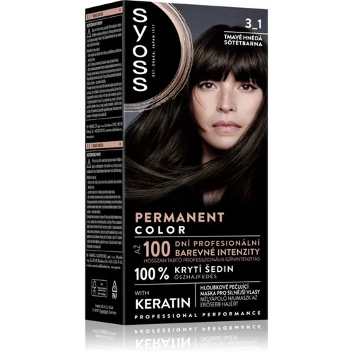 Syoss Permanent Color Permanent-Haarfarbe Farbton 3_1 Dark Brown 1 St.