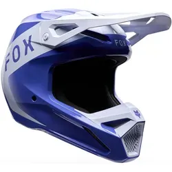 FOX V1 Noble Motocross Helm, Schwarz-Weiß, Größe M - Leichter Motocross Helm mit MIPS®-Schutzsystem für optimale Sicherheit und Komfort. Einstellbares Visier und abnehmbare Seitenschrauben für individuelle Anpassung.