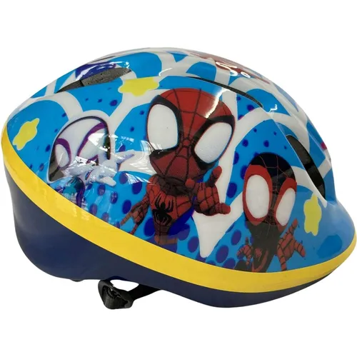 Volare Kinderfahrradhelm Spiderman - Fahrradhelm für Kinder, extra leicht mit verstellbarem Kinnriemen und Belüftungsöffnungen, ideal für Radsport ab 3 Jahren, Größe 52-56cm, cooles Spidey-Design in Blau.