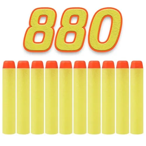 König Design Nerf Pfeile - 880 Stück Nerf Darts Nerf Munition Pfeile Dart Bullets Refill Darts Foam Pfeile für N-Strike Elite Blasters Series Hasbro Fortnite