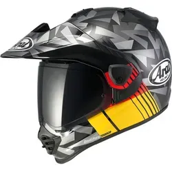 Arai Tour-X5 Nation DE Enduro Helm Größe L für Männer - Robuster Enduro Helm aus hochwertigem Super Fiber für optimalen Schutz. Abnehmbarer Schirm und seitliche Verstärkungen am Kinnriemen sorgen für Komfort und Sicherheit beim Fahren.