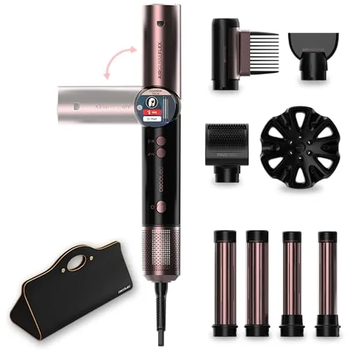 Cecotec Multifunktionaler Luft-Haarstyler AirGlisse 8in1 Flex Black