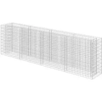 furnicato Hochbeet Gabionen-Verzinkter Stahl 360x50x100 cm