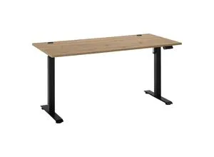 Carryhome Schreibtisch Eiche Artisan – Höhenverstellbar mit Kabeldurchlass - Kinderschreibtische, höhenverstellbar mit Memoryschalter und Kabeldurchlass für ein aufgeräumtes Arbeitszimmer.