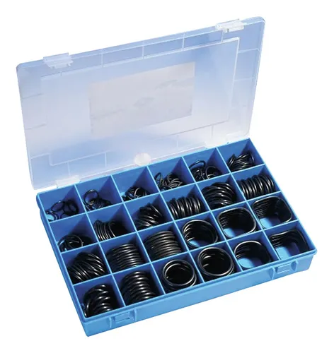 O-Ring-Box D, NBR 70 - 285 Stück für professionelle Dichtungen - Dichtungen, 285 O-Ringe in 24 Abmessungen für optimale Dichtheit und Langlebigkeit in verschiedenen Anwendungen.