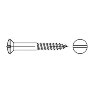 DIN 95 LinsenSenkkopf-Holzschraube 5x60 Messing blank Schlitz - Hochwertige DIN 95 Holzschrauben aus Messing, ideal für langlebige Verbindungen und Korrosionsschutz. 200 Stück für umfangreiche Projekte.