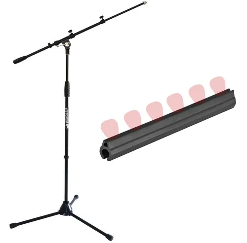 keepdrum E-Gitarre keepdrum Mikrofonständer mit Galgen mit Plektrenhalter für Stative