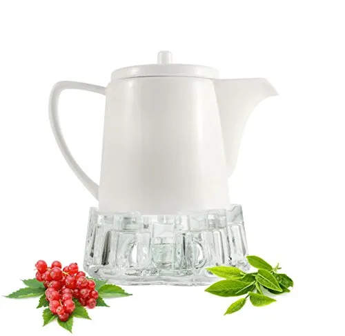 Sendez Kaffeekanne aus Porzellan mit Stövchen 800ml