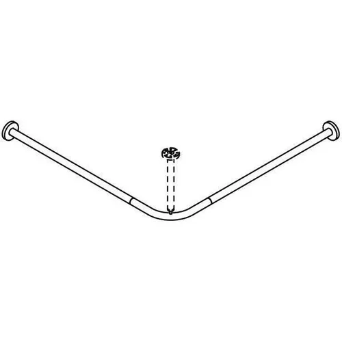 HEWI System 900 Vorhangstange für Duschwanne 80 x 80 cm von HEWI