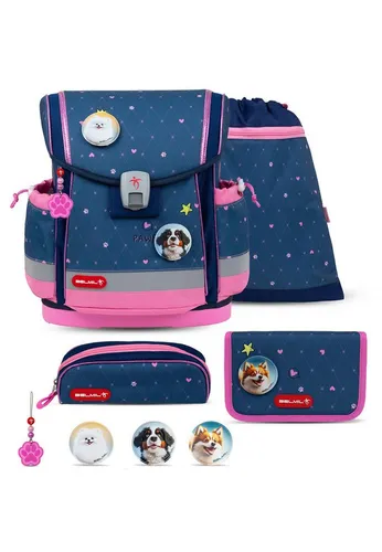 Belmil Classy Plus Hearts Schultasche - Schulranzen für Grundschüler, wasserdicht und mit ergonomischem Design, ideal für den täglichen Einsatz und bietet viel Stauraum mit 19L.