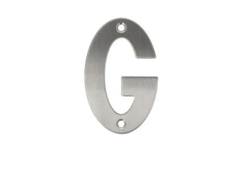 Ms Beschläge - Edelstahl Hausnummern 0-9 Buchstaben A-i Matt Gebürstet Hauswandziffern Türnummer G