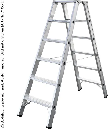 Iller Stufenstehleiter 2x3 Stufen 2,25m AH
