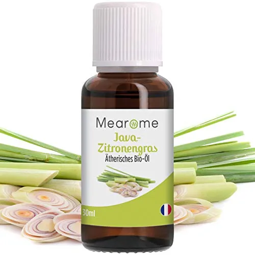 Zitronengras BIO | 30 ml | Ätherisches Öl 100% Naturrein | Mearôme | Natürliches Mittel | Pflanz Lemongras | 100% rein und natürlich | Premium Qualität