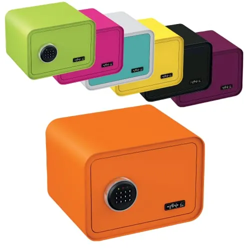Basi mySafe 350 Tresor - Einbruchschutztresor mit Zahlenschloss und Schlüsselschloss - Hotelsafes mit modernem Design in 7 Farben, bietet optimalen Diebstahlschutz durch robusten Stahlkorpus und 4mm dicke Stahltür.