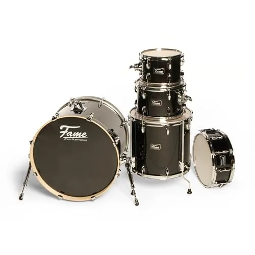 Fame Stage Series Rock Shell Set, Satin Black, 22
