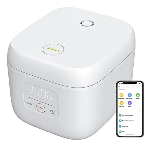 Joyami Mini Reiskocher 0,8 L – Smart und Antihaft in weiß von JOYAMI