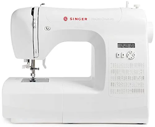 Singer F527C Haute Couture - Vielseitige Computer-Nähmaschine mit 80 Nähprogrammen - Nähmaschinen für kreative Projekte mit 80 Stichen, automatischem Nadeleinfädler und Freiarm für schwer zugängliche Stellen. Perfekt für Einsteiger und Profis!