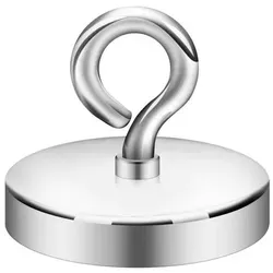 Magnet Neodym 450kg Hochleistungsmagnet – 90mm silber für Magnetfischen - Entdecke den 90mm Neodym Hochleistungsmagnet mit 450kg Zugkraft! Ideal für Magnetfischen und vielseitige Anwendungen. Hochwertige Verarbeitung sorgt für Langlebigkeit und Zuverlässigkeit.