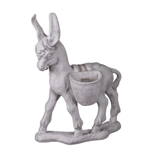 Gartenfigur Esel mit Pflanzkörben - Figuren und eine tierische Attraktion im Garten – die frostfeste Esel-Figur mit 2 Pflanzkörben für schöne Blütenarrangements.