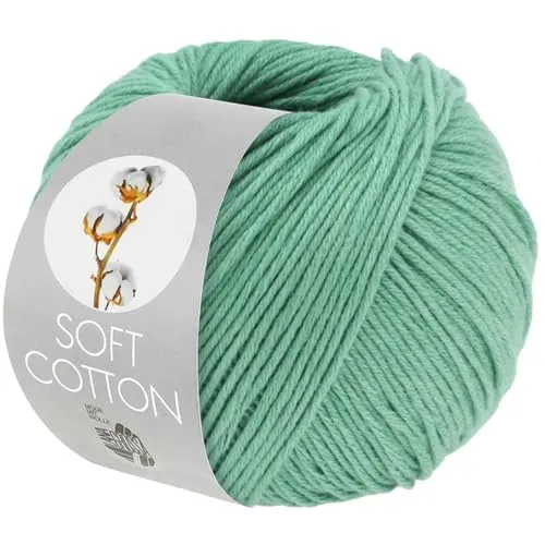 LANA GROSSA Soft Cotton | Weiches Baumwollgarn mit modernem Mikrofaseranteil | Handstrickgarn aus 70% Baumwolle & 30% Polyacryl | 50g Wolle zum Stricken & Häkeln | 140m Garn FB 57
