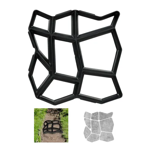Pflasterform für kreative Gehwege: Pflastersteine Gießform - Pflastersteinformen aus robustem Kunststoff, ideal für individuelle Trittplatten. Perfekt für Gartenwege und Terrassen, einfach zu verwenden und langlebig.