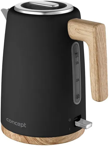 Concept ELWOOD elektrischer Wasserkocher 1,7 l - Edelstahl Wasserkocher mit modernem skandinavischen Design, 2200 W Leistung und dreifachem Sicherheitssystem für sorgenfreies Kochen.