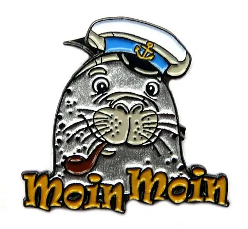FahnenMax® Pin Anstecker Seehund Moin Moin von FahnenMax