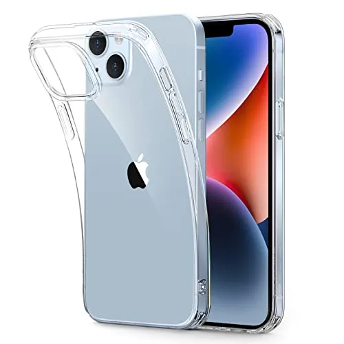 ESR für iPhone 14 Hülle/iPhone 13 Hülle, Klare Stoßfeste Dünne Silikon Handyhülle iPhone 14/13 Case, Vergilbungsbeständige Dünne Transparente TPU Schutzhülle, Project Zero Serie, Klar