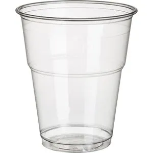 Papstar Trinkbecher 16174 pure glasklar PLA 0,3 l, Bio-Kunststoff Einweg Kaltgetränkebecher 70 Stück