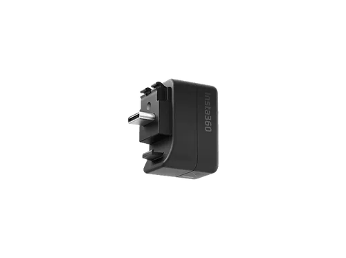 INSTA360 X5 Mic Adapter - Actionkamera Zubehör, verbessere deine 360°-Aufnahmen mit einem unsichtbaren Mikrofonadapter, der externes Mikrofon und Aufladung gleichzeitig ermöglicht.