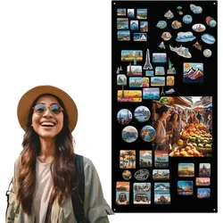 Anwicar Magnettafel - Magnetische Pinnwand 100x50 cm - Schwarz - Schwarz