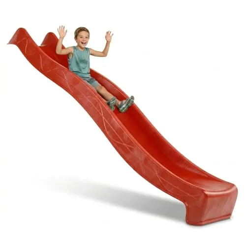 DEMMELHUBER Kinder Rutsche 2,90 m Outdoor Spielgerät, Rot