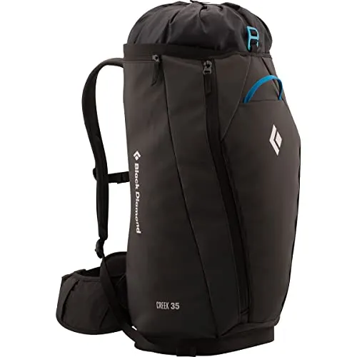 Black Diamond Creek 35 Rucksack für Unisex Erwachsene - Robuster und wasserdichter Rucksack mit gepolsterten Schulterträgern, ideal für Outdoor-Abenteuer. Toploading-Design und seitlicher Reißverschluss für einfachen Zugang.