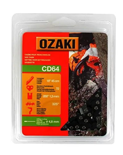 Greenstar Kettensägekette 325, 72 Treibglieder, Niedriges Profil, 3/8