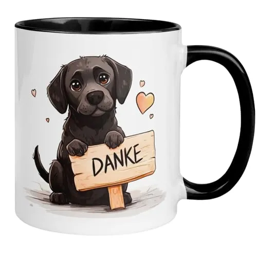 Danke Dankeschön Tasse mit Spruch | Hund & Herz - Danke | Danke für Alles Geschenk | Lieblingsmensch - Herzensmensch | Dankesspruch Danksagung | Einfach Mal Danke Sagen