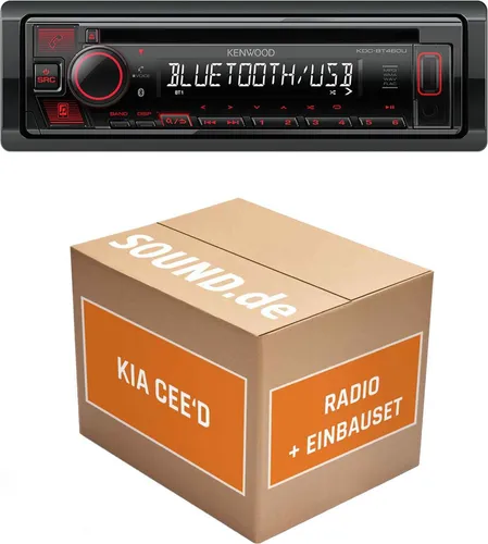 Kenwood KDC-BT460U Autoradio Einbaupaket für KIA cee'd - Komplettes Einbaupaket für KIA cee'd (09/2009-2013) mit Kenwood KDC-BT460U. Einfacher Austausch ohne Schneiden oder Löten. Genießen Sie Bluetooth-Streaming und Freisprechanrufe – die perfekte Lösung für Ihr Fahrzeug!