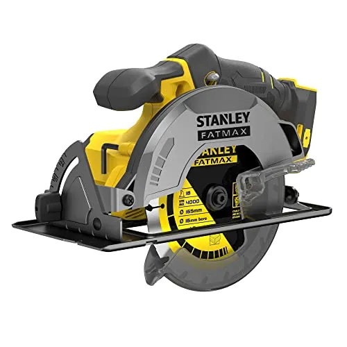 Stanley FatMax 18V Akku-Handkreissäge SFMCS500B - Sägen: Werkzeuglose Schnitttiefen- und Winkeleinstellung bis 50° für präzise Schnitte, integrierter Staubsaugeranschluss sorgt für ein sauberes Arbeitsumfeld.