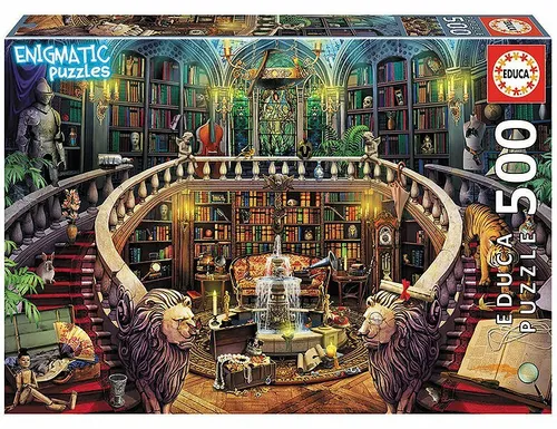 Educa Puzzle 500 Teile Bibliothek Enigmatisches Puzzle 18479