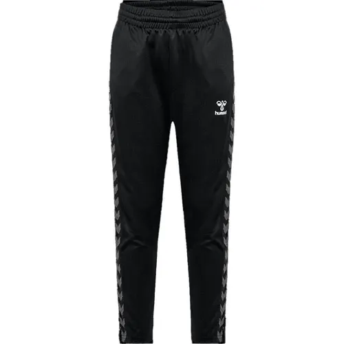 hummel Verstellbare Taille Hose Hmlauthentic Damen - Trainingshosen mit normaler Passform, Chevron-Band und praktischer Reißverschlusstasche aus recyceltem Polyester für umweltbewusste Sportlerinnen.