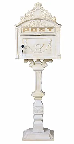 Produktbild Grosser Standbriefkasten Gründerzeit Antik Stil Altweiss Shabby Chic lta316 Palazzo Exklusiv
