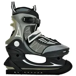 Hochwertige Herren Schlittschuhe Softboot Eislaufschuhe Eishockey Grau/Schwarz 38