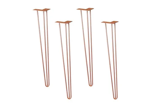 WAGNER design yourself Möbelfuß - HAIRPIN LEGS 4er Set - Möbelfüße im Retro Style aus pulverbeschichtetem Stahl, ideal für kreative Möbelgestaltungen und kleine Räume. Integrierte Anschraubplatte für einfache Montage.