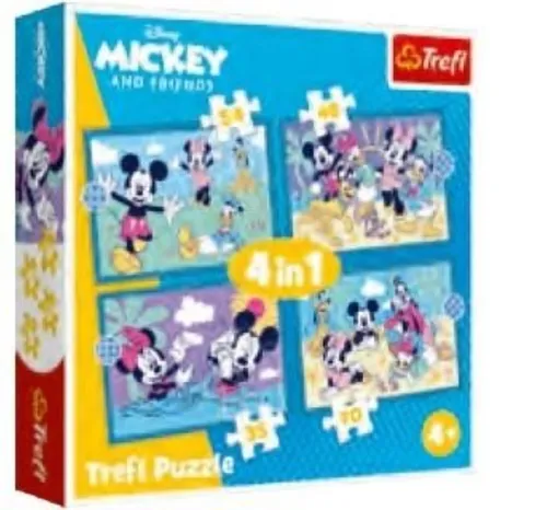 Puzzle 4w1 Zabawne zdarzenia Myszki Myki TREFL 34669 TR TREFL 5900511346695